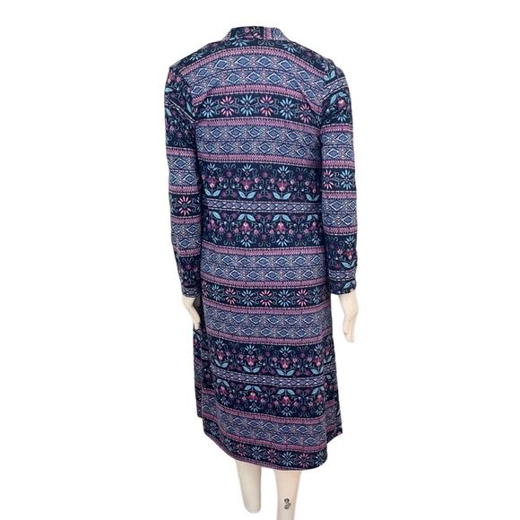 AGNES & DORA Bohemian Printed Open Duster Cardigan with Pockets SZ 8 - Picture 7 of 11